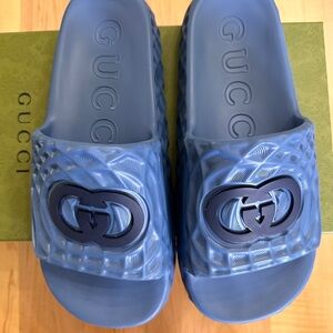 Gucci Men's Interlocking G Logo Slides Size 10 (Sold Out)